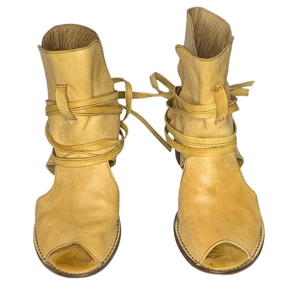 Area Forte Lace Wrap Tie  Booties